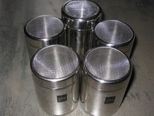 4 Stück + 1 Zack Edelstahl Streuer Siebstreuer Puderzuckerstreuer Kakaostreuer
