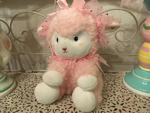 Deko ostern plüsch rosa - plüsch,