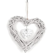 Herz Rattan Anhänger