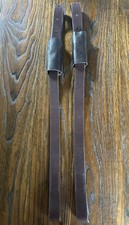 1 Paar Leder Dressur Dressage Mono-Steigbügelriemen in Mocca-Schokobraun - 78 cm