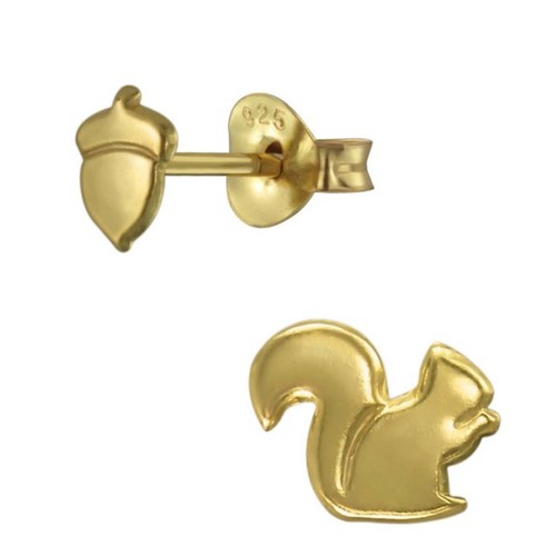 Ohrringe eichhörnchen gold - ohrringe,