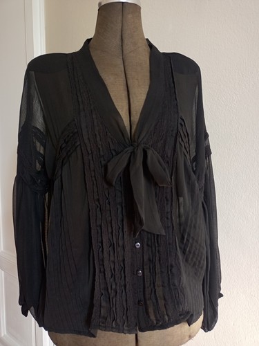 Zara damen bluse chiffon - zara,