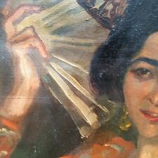Art Deco Gemälde SPANIERIN signiert Reinhold WEEGMANN  *1889 +1963 Unikat 