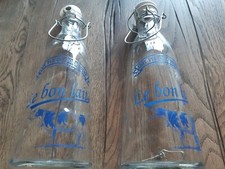 Deko glasflaschen, 2 x mit Kuh, France, 30cm hoch,  Durchmesser unten 10cm