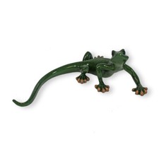 Deko Salamander Figur grüne Echse Tierfigur Reptil Figur Tierdeko Gecko Deko