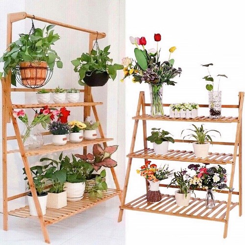 Bambus blumenregal - bambus,