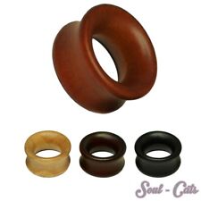 8-22mm Plug Holz Flesh Tunnel Tube Holzplug double flared braun schwarz beige