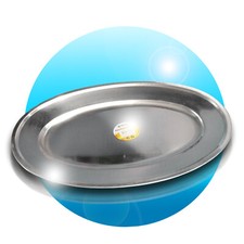 Servierplatte oval Edelstahl