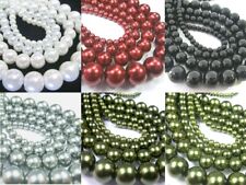 Glaswachsperlen Ø 4/6/8/10mm Glasperlen rund Größenwahl Farbwahl basteln DIY