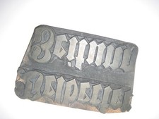 Letterpress Buchdruck Holzmater/Klischee Titelkopf Velberter Zeitung