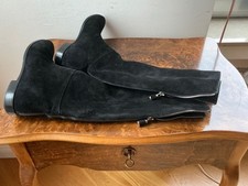 Sergio Rossi, Wildlederstiefel, 37,5; wie neu, schwarz