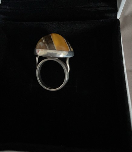 Großer bernstein ring 925 - großer,