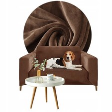 Brauner Velours 1-Sitzer