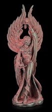 Morrigan Figur - Göttin des Krieges - Schwarz-Rot - Wicca Statue Deko Altar
