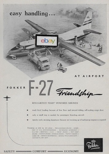 Fokker freundschaft 1957 - fokker,