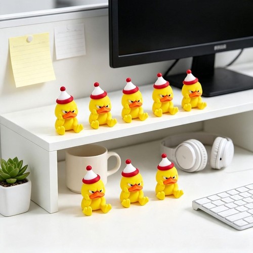 Printed angry duck figurine - 3d,