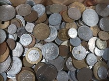 100 Münzen aus aller Welt, Sammlung, Lot, Konvolut undurchsucht nur abgezählt