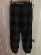 NEXT Schlafanzughose Pyjamahose grau schwarz, Gr. 152, 100% BW