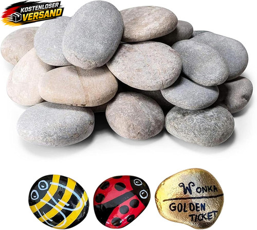 Bastelsteine zum bemalen set - bastelsteine,