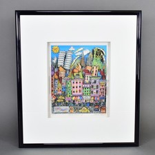 Charles Fazzino 3-D N.Y.´s Crackin´ Up signiert limit New York USA Pop Art AG113