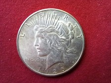USA 1 Dollar Silbermünze 900er Silber Peace Dollar Liberty 1925 feine Patina !
