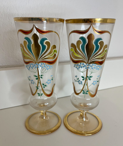 Gläser vintage handbemalt - 2,