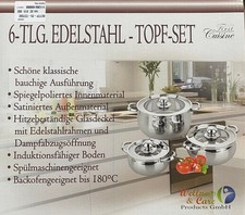 6-teiliges Edelstahl Topfset
