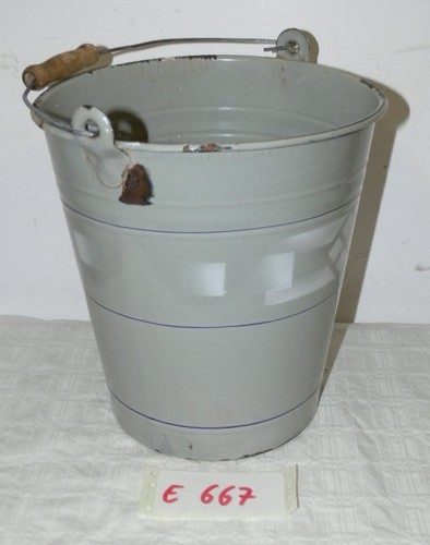 Alter antiker emaille eimer - alter,