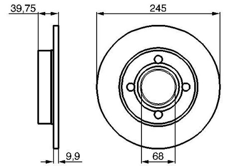 Bremsscheibe voll 986 478 - voll, 0