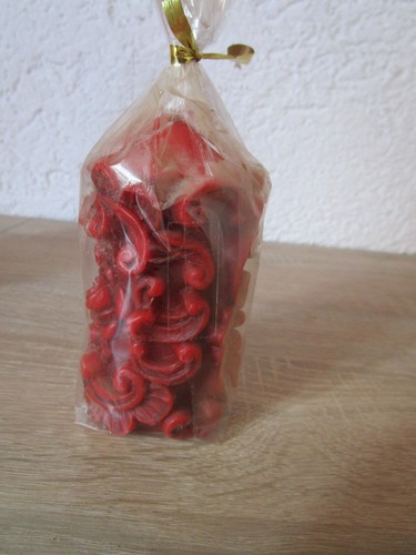 Kerze mit motiv rot - mit,