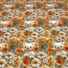 Stoff Baumwolle Jersey Teddy