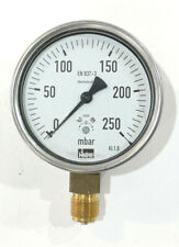 NATHE Manometer EN837-3 |  0 - 250 mbar | senkrecht G1/2" | Ø100mm | Kl.1.6