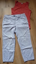 Cecil 3/4 Hose Modell Janet Gr. W29 L24 grau und Esprit Top Gr. L rot