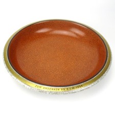 Royal Copenhagen Porzellan Schale Craquelé Krakelee Widmung 1954 Denmark 21cm
