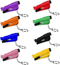 3-in-1 Rescue Tool SchlüSselanhäNger Auto (8 Stück) Nothammer mit Gurtschneider 