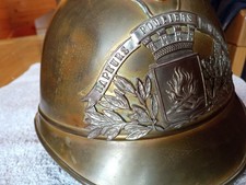 Alter Messing Feuerwehr Helm