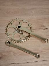 Retro Fahrradteile NOS Umberto Dei Milano Kurbelgarnitur Gold 42T 170mm