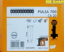 SPIT Zubehör: 500 Nägel C6-20 für PULSA 700 + 800, 40 P / E Akku Gasnagler, 20mm