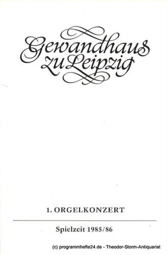 Programmheft orgelkonzert - programmheft,
