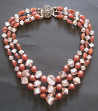 Dreireihiges Collier - Murano?  um 1950