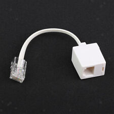 1 Stück RJ45 auf RJ11 Telefonkabel Telefon Adapter weiß Neu