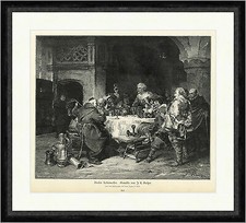 Bruder Kellermeister J. E. Gaißer Mönch Kutte Wein Gelage Glas  Faksimile_A 1596