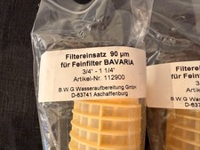 BWG Filtereinsatz Wasserfilter Filter für Bavaria 3/4" 1 1/4" 90 µm /  6 Stück 