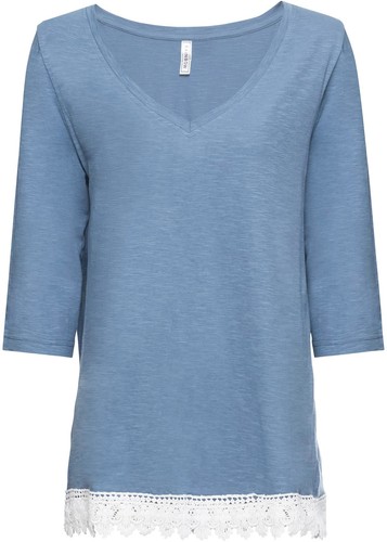 Arm shirt mit v ausschnitt - 3/4-arm-shirt,