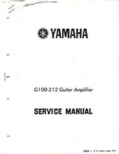 Service Manual-Anleitung für Yamaha G-100-212 