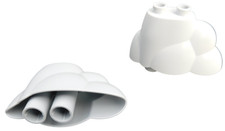 Lego Duplo 2 Stück Berg hellgrau light bluish gray Felsen Stein Busch Fels 64132