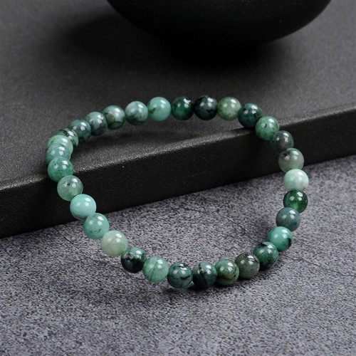 Armband smaragd 06mm kugeln - armband,,