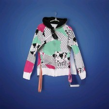 "BILLABONG" SWEATJACKE+KAPUZE S/M STERNE..PUNKTE..APFELGRIEBSCHE-PRINT VINTAGE