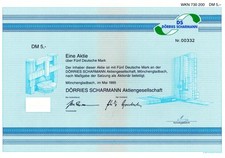 Eine Aktie DÖRRIES SCHARMANN A.G. (00332)