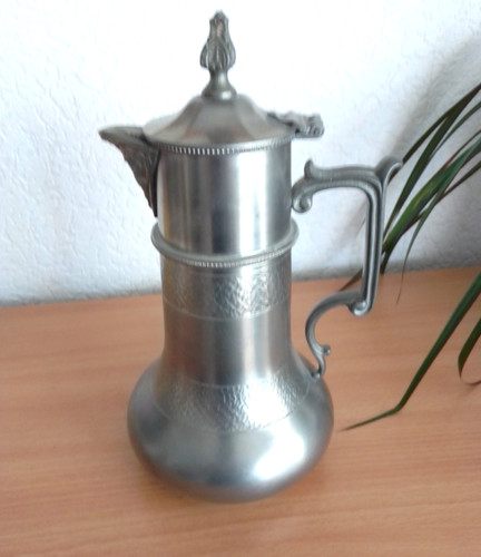 Zinn kanne mit deckel - kanne,